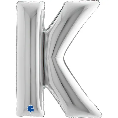 Produktbild von Riesenbuchstabe Folienballon 40"/102cm | Silber #K