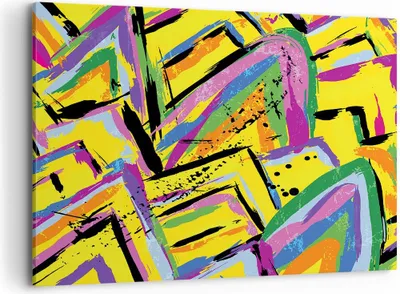 Produktbild von Bild auf Leinwand - Leinwandbild - Abstraktion modern - 100x70cm - Wand Bild - Wanddeko - Leinwanddruck - Bilder - Kunstdruck - Wanddekoration - Leinwand bilder - Wandkunst - AA100x70-4111