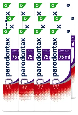 Obrázok produktu pre 12 ks zubnej pasty Parodontax Ultra Clean, vhodná pri krvácaní ďasien - 75 ml - výhodný balík - 12 kusov