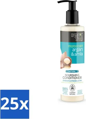 Image de Organic Shop - Après-shampooing Argan & Amla - Hydratant et nourrissant - 280 ml - Pack avantage - 25 pièces