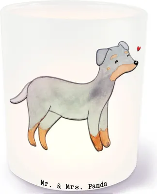 Produktbild von Mr. & Mrs. Panda Windlicht Glas Manchester Terrier Moment - Transparent - Geschenk, aus, Kerzenhalter, Kerzenglas, Teelichthalter
