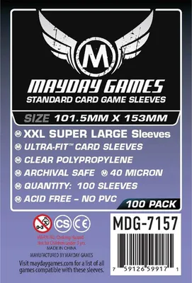 Produktbild von Mayday Standard Card Sleeves Kartenschutzhüllen 101,5 x 153 MM 100 Stück - 7157