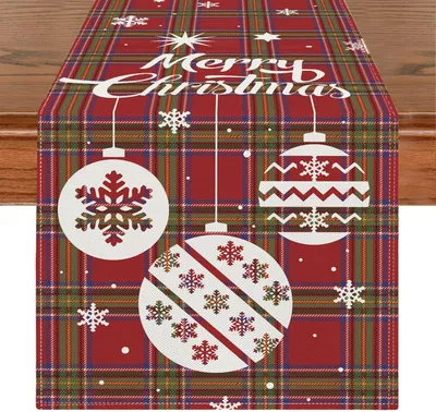 Produktbild von Weihnachtlicher Tischläufer für die Tischdekoration zu Weihnachten Rot 40x140 cm