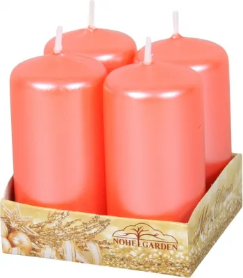Obrázek produktu pro Svíčka adventní perleťová d4x8cm 4ks