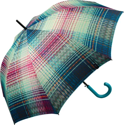 Produktbild von Esprit Regenschirm Stockschirm Schirm mit Automatik Long AC Cosy Checks ocean