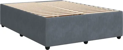 Produktbild von Bettgestell ohne Matratze Dunkelgrau 140x200 cm Samt