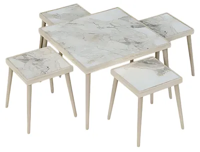 Productafbeelding van Elegantes Wohnzimmer-Set in Beige aus Holz und MDF