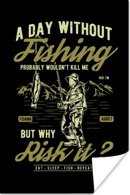 Produktbild von MuchoWow® Poster Fisch - Berg - Jahrgang 20x30 cm - Papierdruck