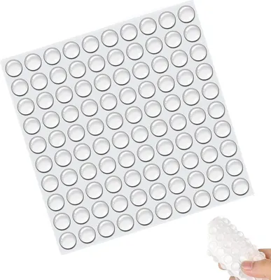 Produktbild von 100 Stück selbstklebende Gummipuffer, 8mm Möbelpuffer für Glasplatten, Türen, Schränke und Schubladen
