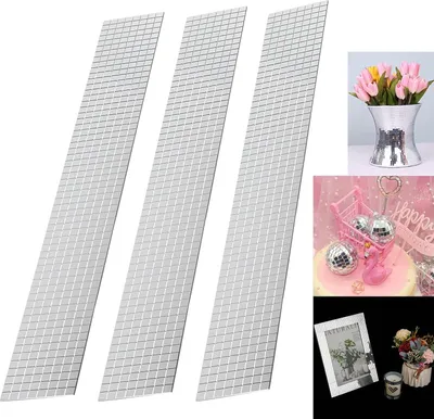Image de Allecto Premium - Mini carreaux de mosaïque en verre pour miroir, autocollants, bricolage et décoration (5 x 5 mm) (argent) - 4 800 pièces