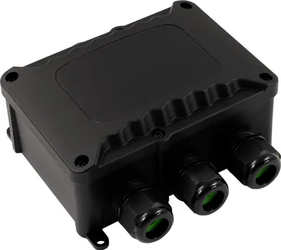 Obrázek produktu pro Rozbočovací skříňka McPower, IP68 - pro venkovní použití, 1 vstup a 3 výstupy, 129x119x56mm