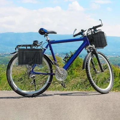 Productafbeelding van Fietsmand Vouwbaar - Voorrek Mand - Boodschappen Vervoeren - Met PolyurethanLiner - 33x20x22cm - Zwart