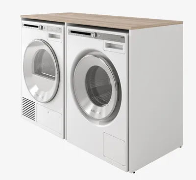 Obrázok produktu pre Skriňa na práčku – Úložná skrinka do kúpeľne – Usporiadanie priestoru – Modulárna konštrukcia – Šírka 130 cm – Biela, Imitácia "Sonoma"