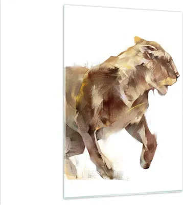 Produktbild von Bilder auf glas - Einteilig - Tier Abstraktion - 80x120cm - Glasbilder - Wandbilder - Bilder - zum Aufhängen bereit - Wanddekoration aus Glas - Glas Bilder - Wandbild auf Glas - GPA80x120-3967