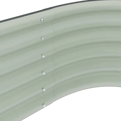 Image de Bacs de jardin surélevés - Bacs de plantation en acier galvanisé gris, dimensions 240 x 80 x 44 cm