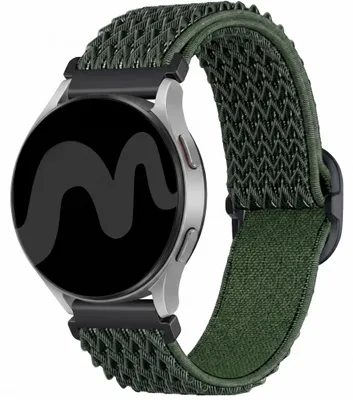 Productafbeelding van imoshion Elastisch nylon bandje - Universeel 18 mm aansluiting - Donkergroen, AI-gegenereerde afbeelding