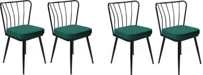 Obrázek produktu pro Skye Decor, Yıldız-951 V4, sada židlí (4 kusy), zelená, 100 % KOV, 43 x 42 x 82 cm