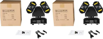 Immagine prodotto di Effetto faretto da palcoscenico, sorgenti luminose RGBW, design compatto, 2 luci, spina UE