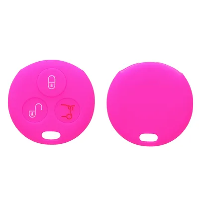 Produktbild von kwmobile Autoschlüssel Silikon Hülle kompatibel mit Smart 3-Tasten Funk Autoschlüssel - Schlüsselhülle in Pink