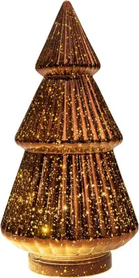 Productafbeelding van Boompje glas LED 28,5x15 cm brons Anna's Collection
