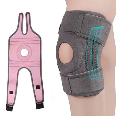 Produktbild von Kniebandage 1 Stück, Sport-Kniekompression mit Silikonriemen, passend für Wade & unteren Rücken, Damen & Herren