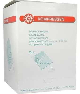 Produktbild von MULLKOMPRESSEN 10x10 cm steril 12fach