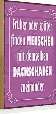 Produktbild von Holzschild Spruch 20x30cm Menschen demselbe Dahschaden