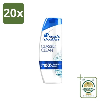 Immagine prodotto di 20 flaconi di shampoo Head & Shoulders Classic Clean - 400 ml - Confezione risparmio - 20 pezzi