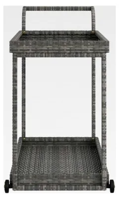 Produktbild von Möbel-Barwagen, grau, 100 x 45 x 83 cm, Polyrattan