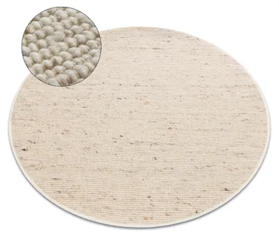 Image de Tapis NEPAL 2100 cercle beige - laine, double face, naturel beige cercle 100 cm
