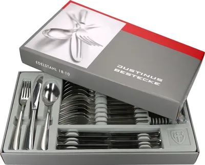 Produktbild von 300tlg Twist Komplett-Besteck-Set für 60 Personen Messer Gabel Löffel Edelstahl