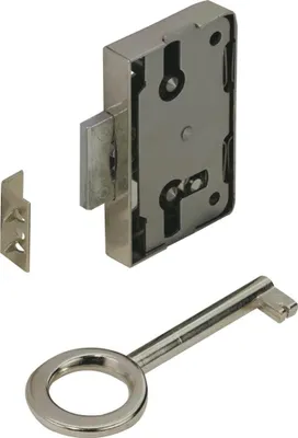 Produktbild von HETTICH 20 mm reversibles Aufputz-Möbelschloss aus Stahl