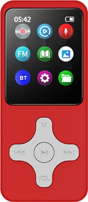 Zdjęcie produktu dla 128 GB Odtwarzacz MP3 Bluetooth 4.0 z głośnikiem MP4 ▏Odtwarzanie WiFi ▏Radio FM ▏Dyktafon ▏Czytnik e-booków ▏Angielski Niemiecki ▏Kolor: Czerwono-biały