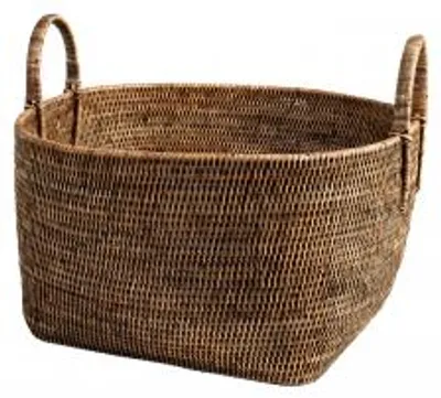 Immagine prodotto di H&H Cesto Tondo Con Manici In Rattan Cm 49X33H