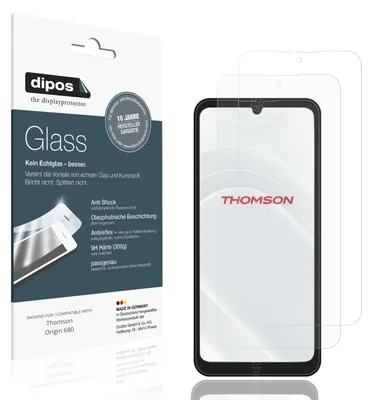 Image de 2x Protection ecrán pour Thomson Origin 680 mat Verre souple Film Protecteur 9H dipos