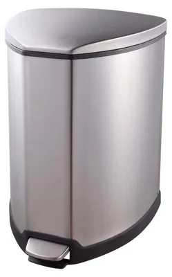 Image de EKO - Grace Poubelle à pédale 25 litres - Acier inoxydable Plastique - Acier inoxydable mat