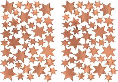 Produktbild von Oblique Unique 86 Sterne Sticker Stern Aufkleber für Weihnachten Weihnachtsdeko Geschenkdeko Basteln - roségold