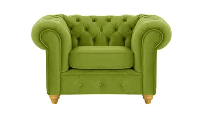 Produktbild von SLF24 - Sessel Chesterfield Max - olivgrün - Velluto 9