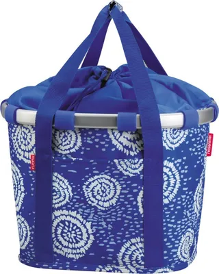 Image de KLICKfix Bikebasket - panier pour guidon, bleu/motif