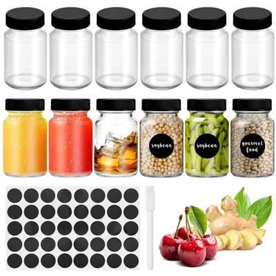 Immagine prodotto di Omgoods - Set di 12 mini bottiglie di vetro con tappo