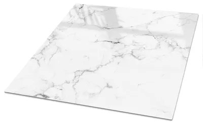 Produktbild von Bedruckte Glas Tischplatte 120x80 cm – Glas Tischplatte Küche – Tischplatte aus Sicherheitsglas – Glasplatte für Küchentisch – Moderne Tischplatte Glas – Dekorative Glastischplatte – Pflegeleichte Tischplatte Küche – Weißer Marmor