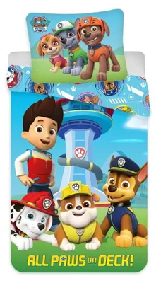 Zdjęcie produktu dla Pościel dziecięca PAW Patrol "All PAWS on Deck" | 100x135 cm