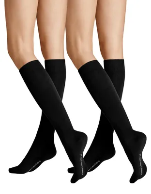 Productafbeelding van Hudson Damen kniekousen, 2-pack, verwarmend, zwart, model 0005, maat 39-42