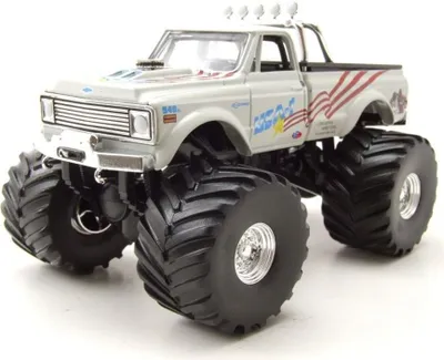 Produktbild von Greenlight Collectibles 88012 Chevrolet K-10 USA-1 Monster Truck 1970 weiß 1:43