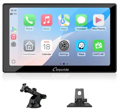 Produktbild von Carpuride V9 Tragbares Autoradio, kabellos Carplay & Android Auto, 9 Zoll 1080P