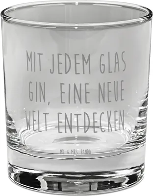 Produktbild von Mr. & Mrs. Panda Tumbler Spruch Ginglas Abenteuer - Transparent - Geschenk, gravur glas, Entdecken, Geschmackserlebnis, Freude schenken, Geschenke, Gingläser, Kreativität