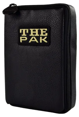 Produktbild von Karella Darttasche PAK original, schwarz, Lederoptik, Platz für Darts und Zubehör, Perfekter Schutz, Dartcase, Tasche für Darts