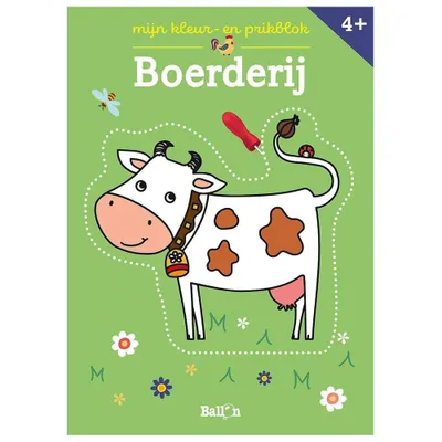 Productafbeelding van Mijn kleur- en prikboek - De boerderij