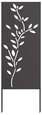 Productafbeelding van vidaXL Tuin - Privacy-scherm, bloemenprint, zwart, 50 x 140 cm