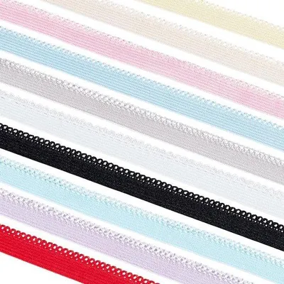 Produktbild von Elastisches Spitzenband - 50 Meter - 10 Farben - Dehnbares Spitzenband - Bekleidungaccessoires - DIY-Bastelarbeiten - 10,5 mm breit - Spitzenborte